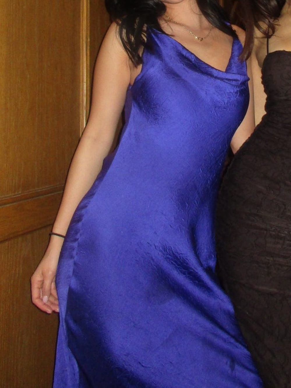 Purple Zara Open-back Maxi Slip Dress